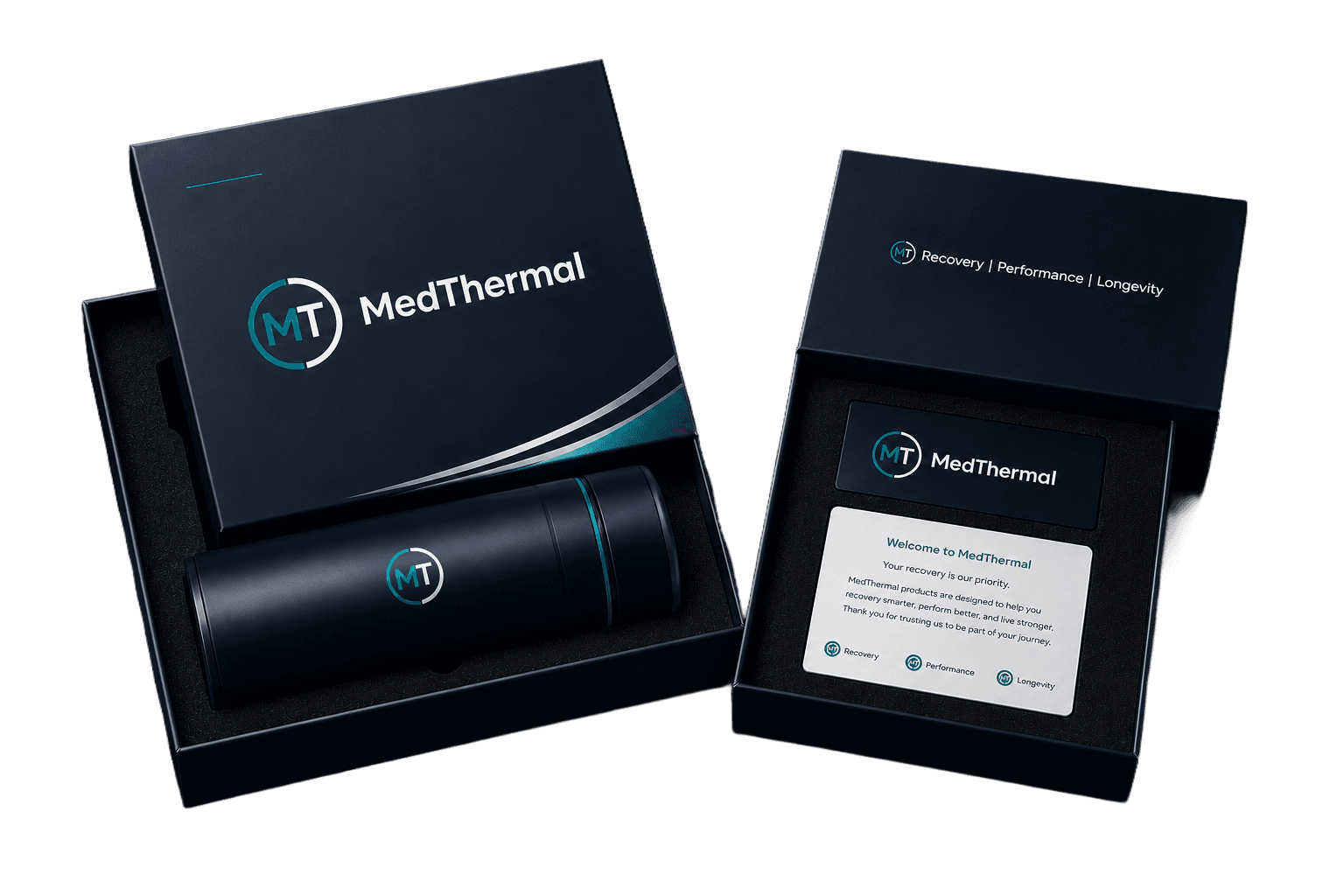 MedThermal branded thermal kit including box, bottle, and packaging